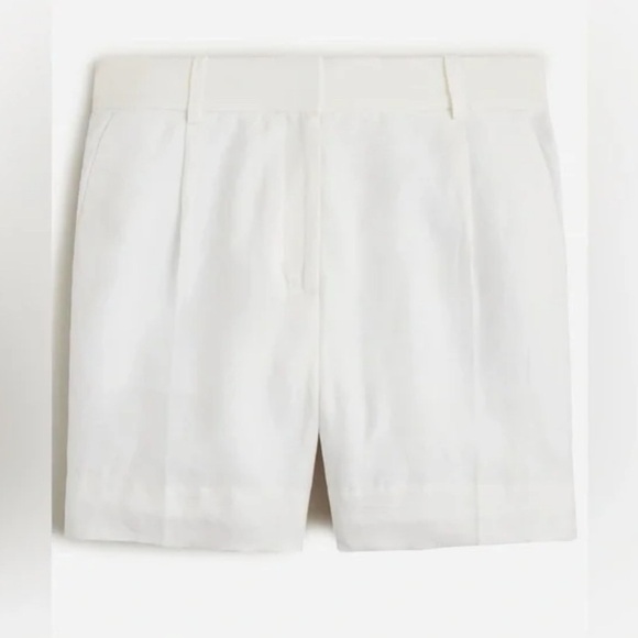 J. Crew High-rise pleated suit short in Chelsea linen-cupro blend, Size 14, NWT - Picture 2 of 6